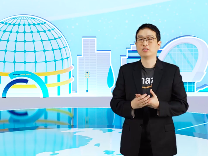 Ông Gijae Seong - Giám đốc quốc gia Amazon Global Selling Việt Nam chia sẻ tại sự kiện trực tuyến sáng ngày 8/12. Ảnh chụp màn hình
